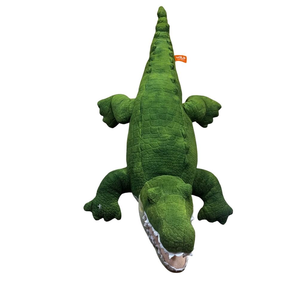 Wild Republic Green Alligator Crocodile Plush 23” Realistic Zoo‎ Stuffed Animal